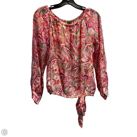 Top Long Sleeve By Vince Camuto In Multi-colored, Size: Xs