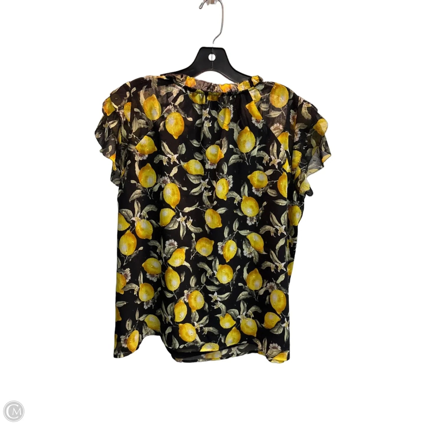 Blouse Sleeveless By White House Black Market In Black & Yellow, Size: L