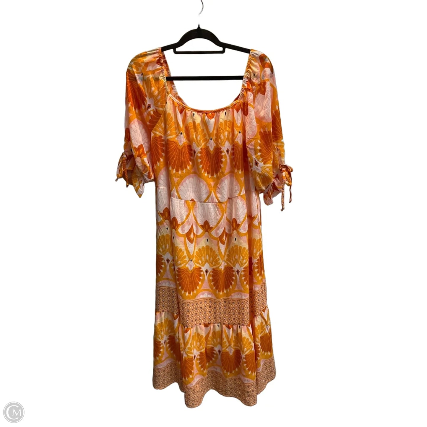 Dress Casual Maxi By Figuero & Flower In Orange, Size: Xl