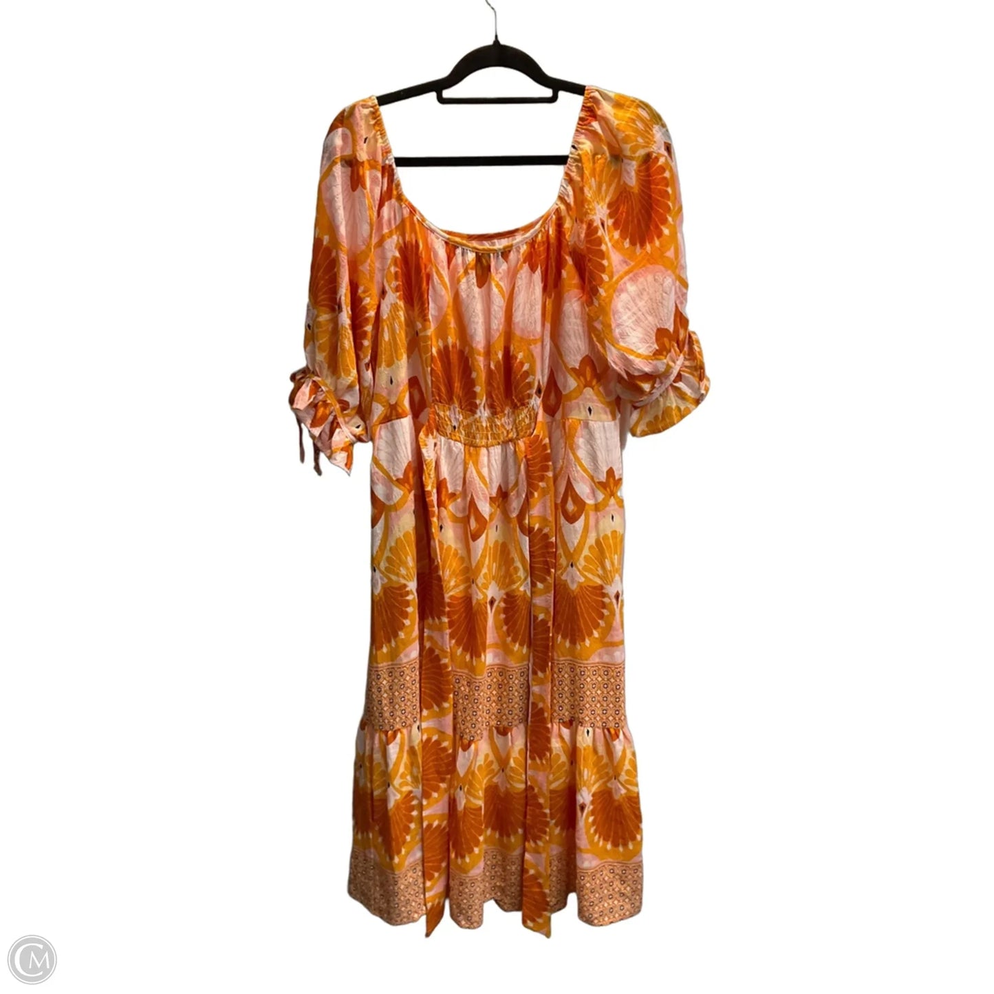 Dress Casual Maxi By Figuero & Flower In Orange, Size: Xl