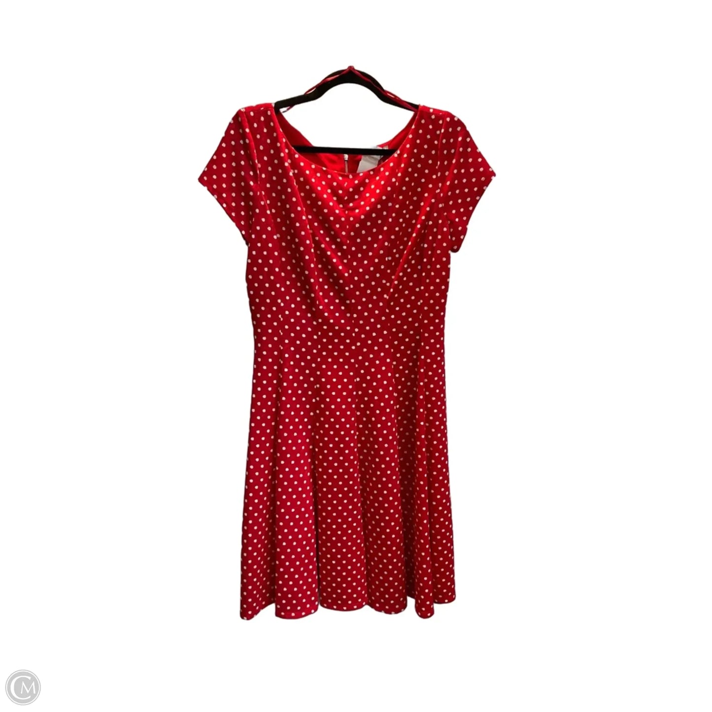 Dress Casual Midi By Dannyandnicole In Polkadot Pattern, Size: L