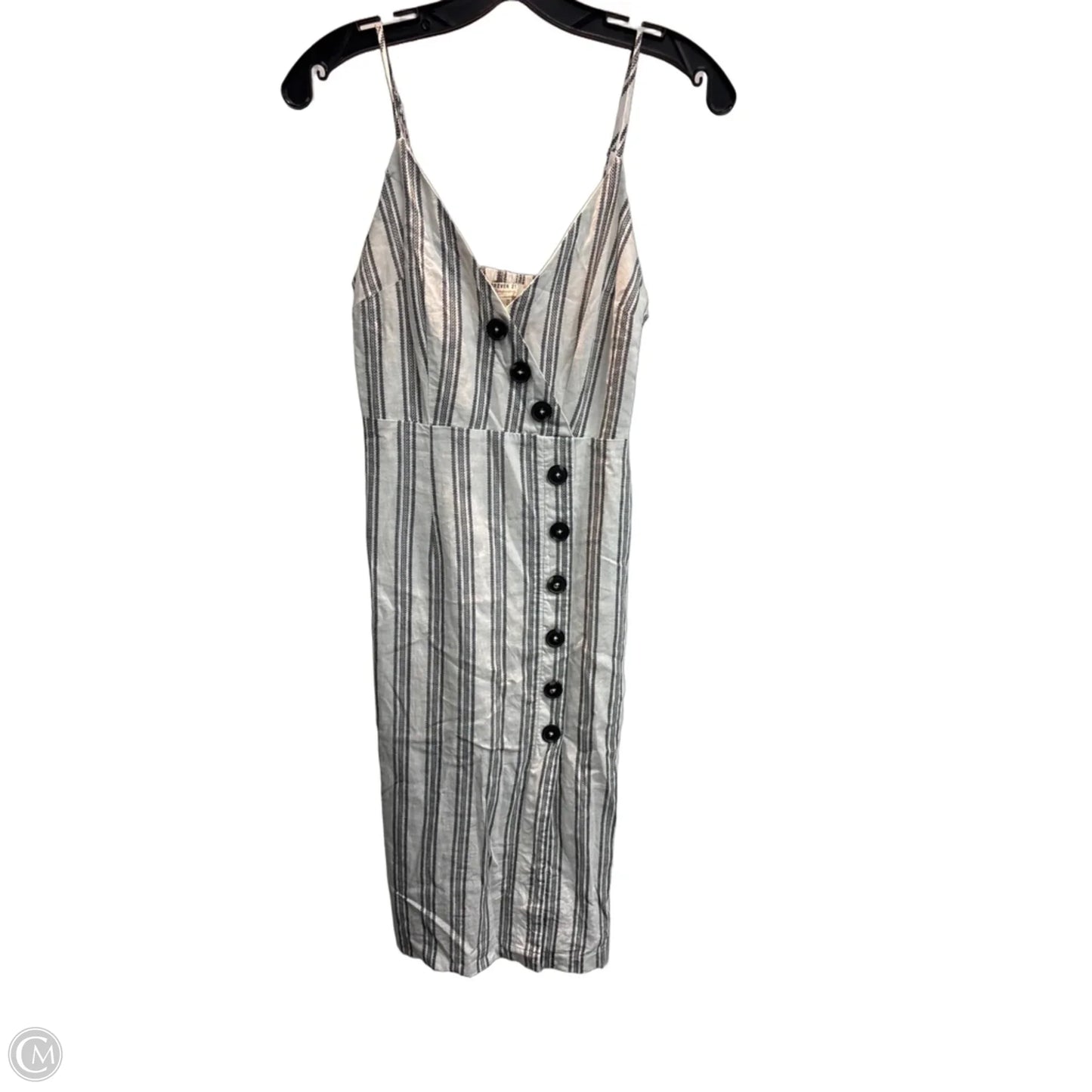 Dress Casual Midi By Forever 21 In Striped Pattern, Size: Xs