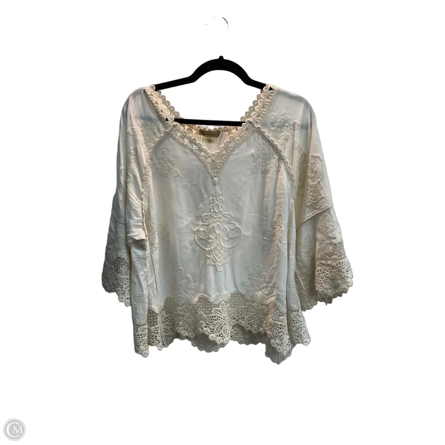 Top Long Sleeve By Democracy In Cream, Size: L
