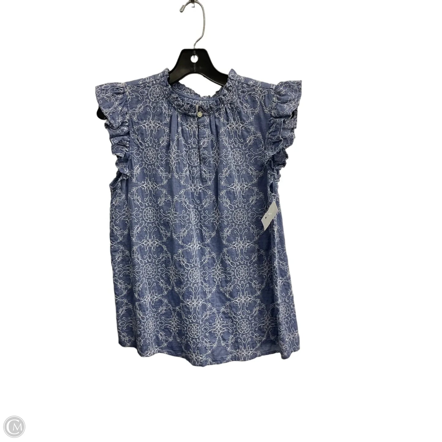 Top Sleeveless By Loft In Blue, Size: M