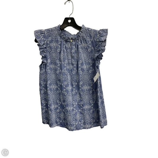 Top Sleeveless By Loft In Blue, Size: M