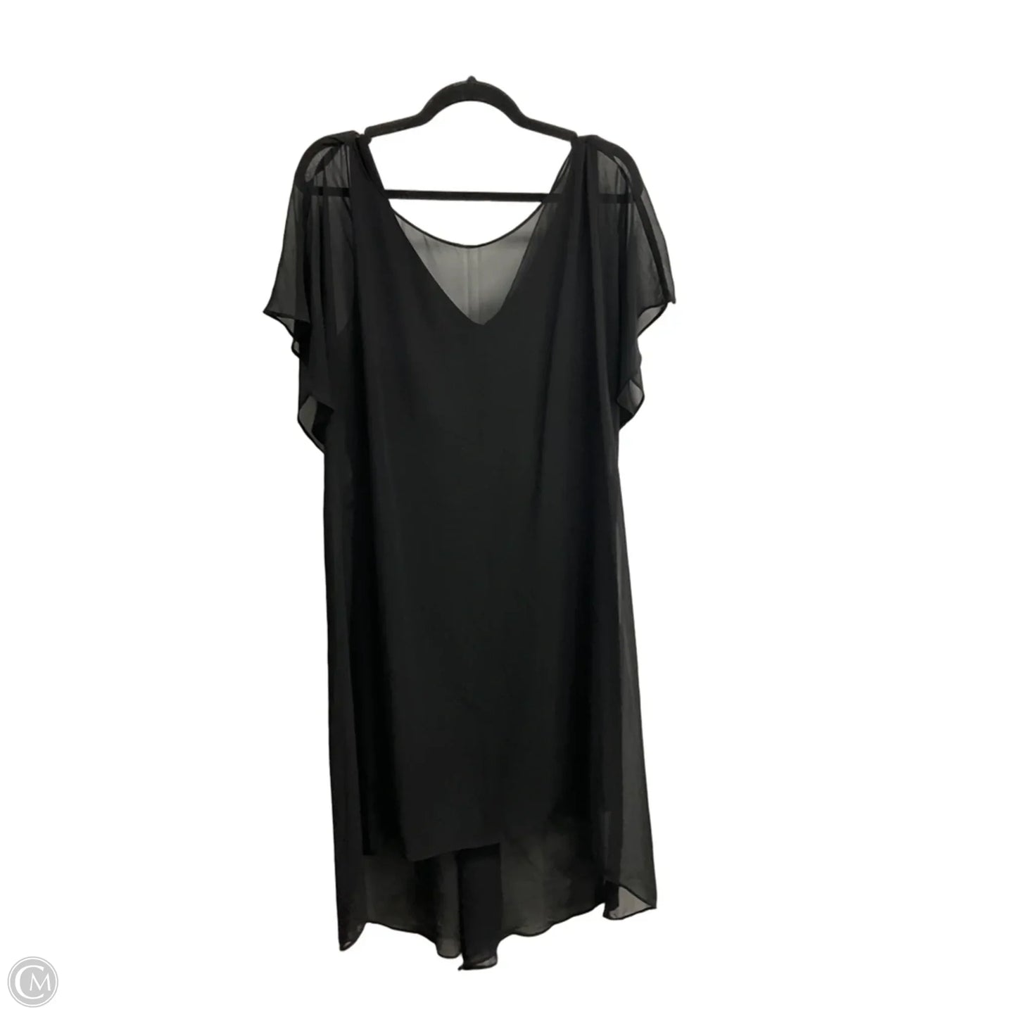 Dress Party Midi By Adrianna Papell In Black, Size: Xl