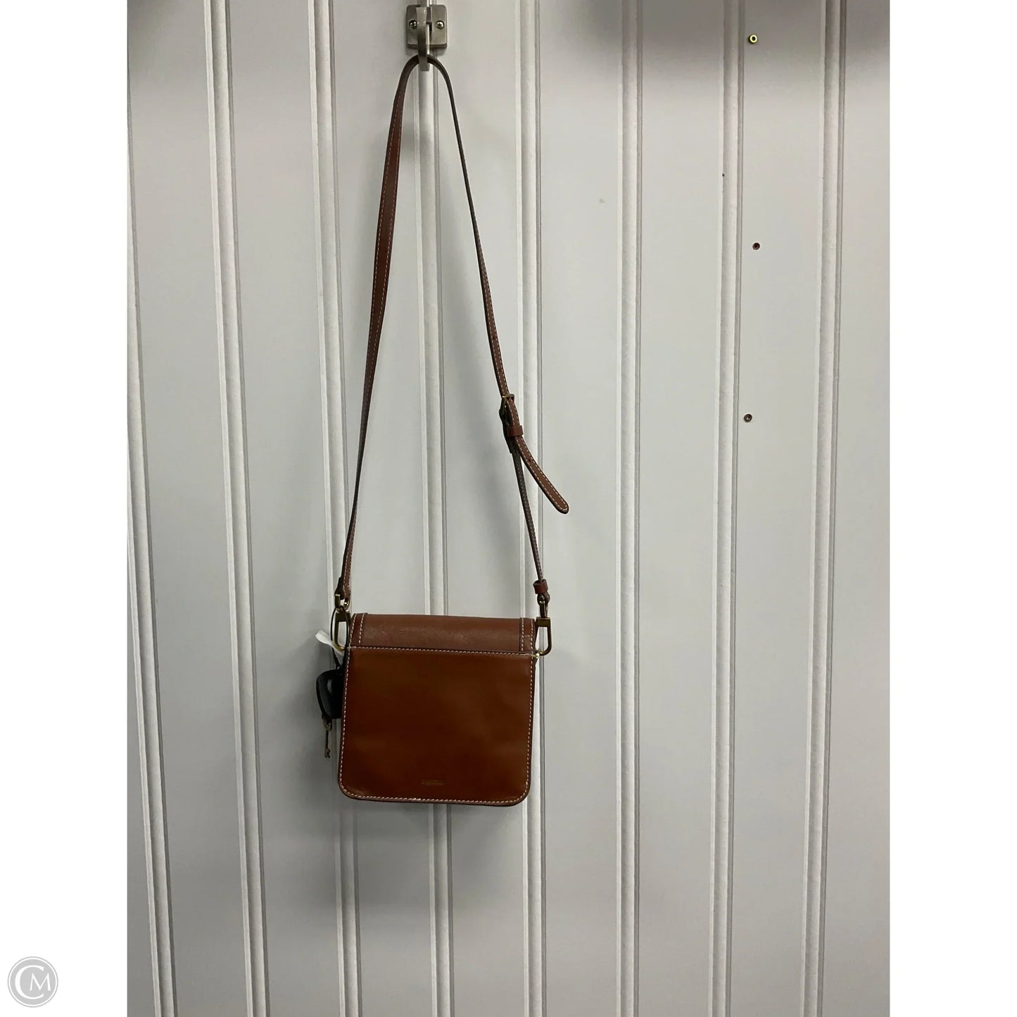Crossbody Leather By Fossil, Size: Small
