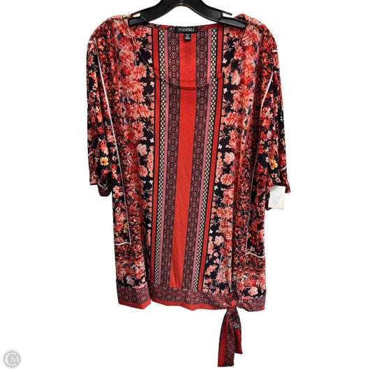Top Short Sleeve By Roz And Ali In Multi-colored, Size: 2x