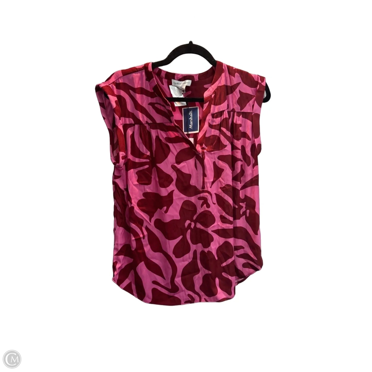 Top Sleeveless By Cupcakes And Cashmere In Pink & Red, Size: M