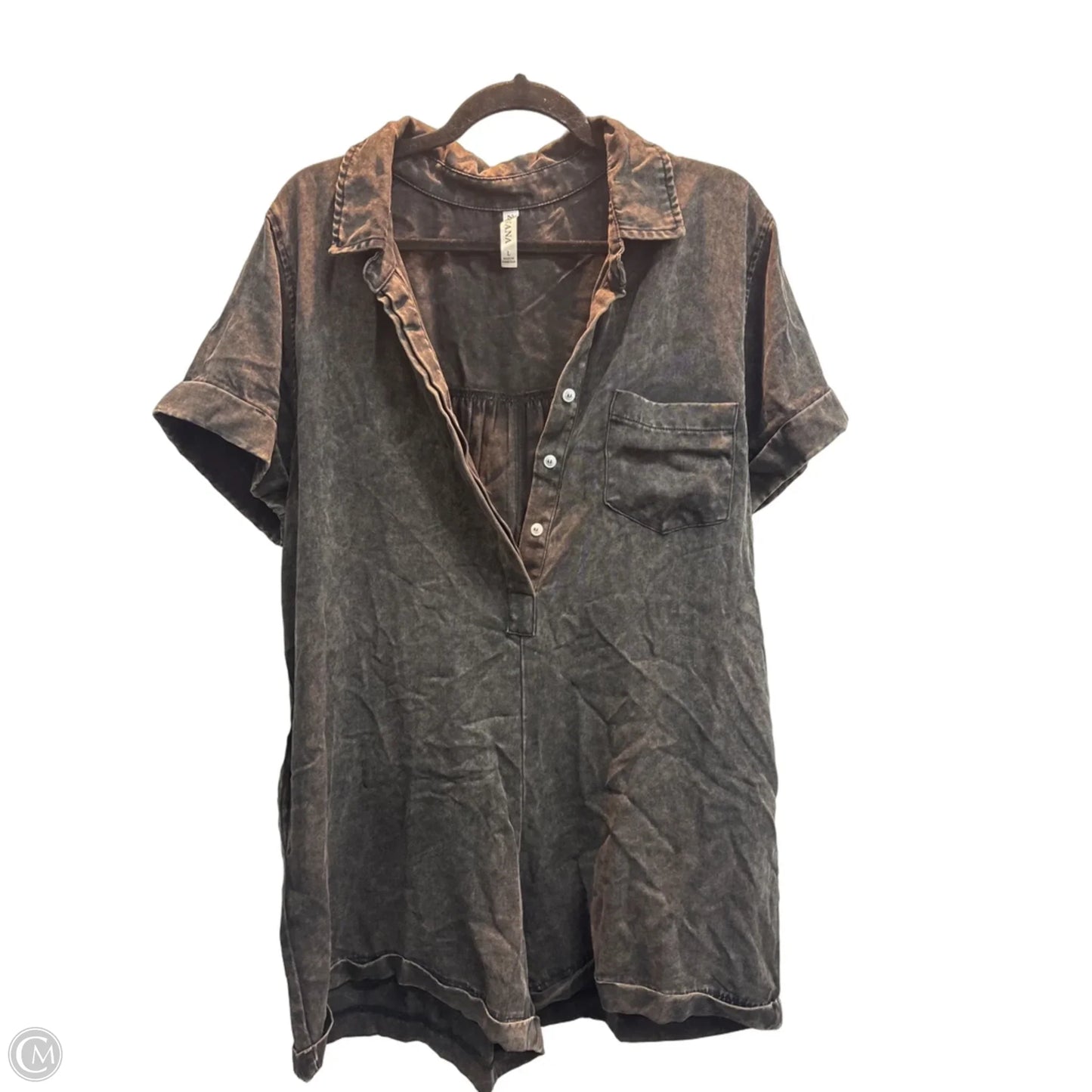 Romper By Zenana In Brown, Size: L