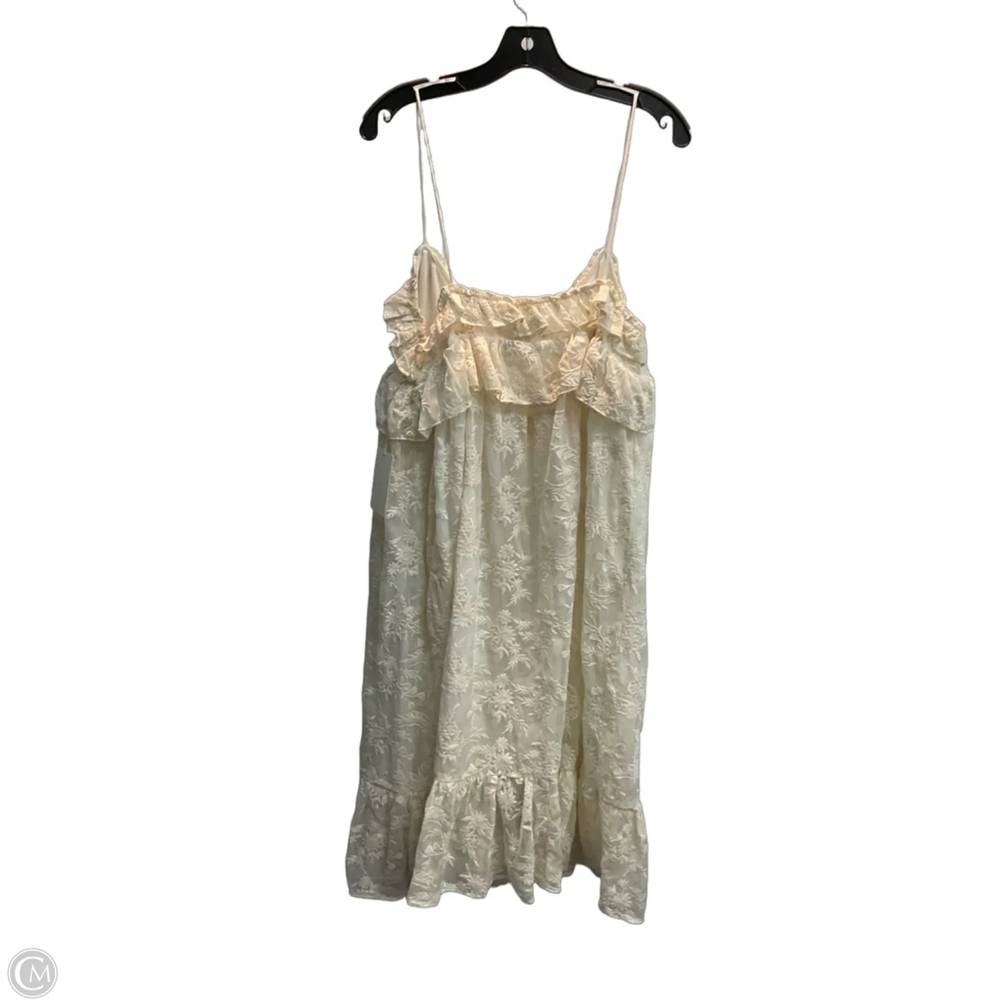 Kimono By Clothes Mentor In Cream, Size: L