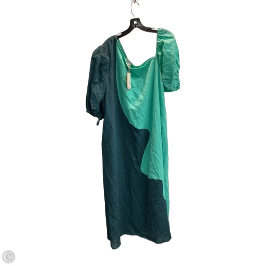 Dress Casual Maxi By Crosby In Blue & Green, Size: Xl