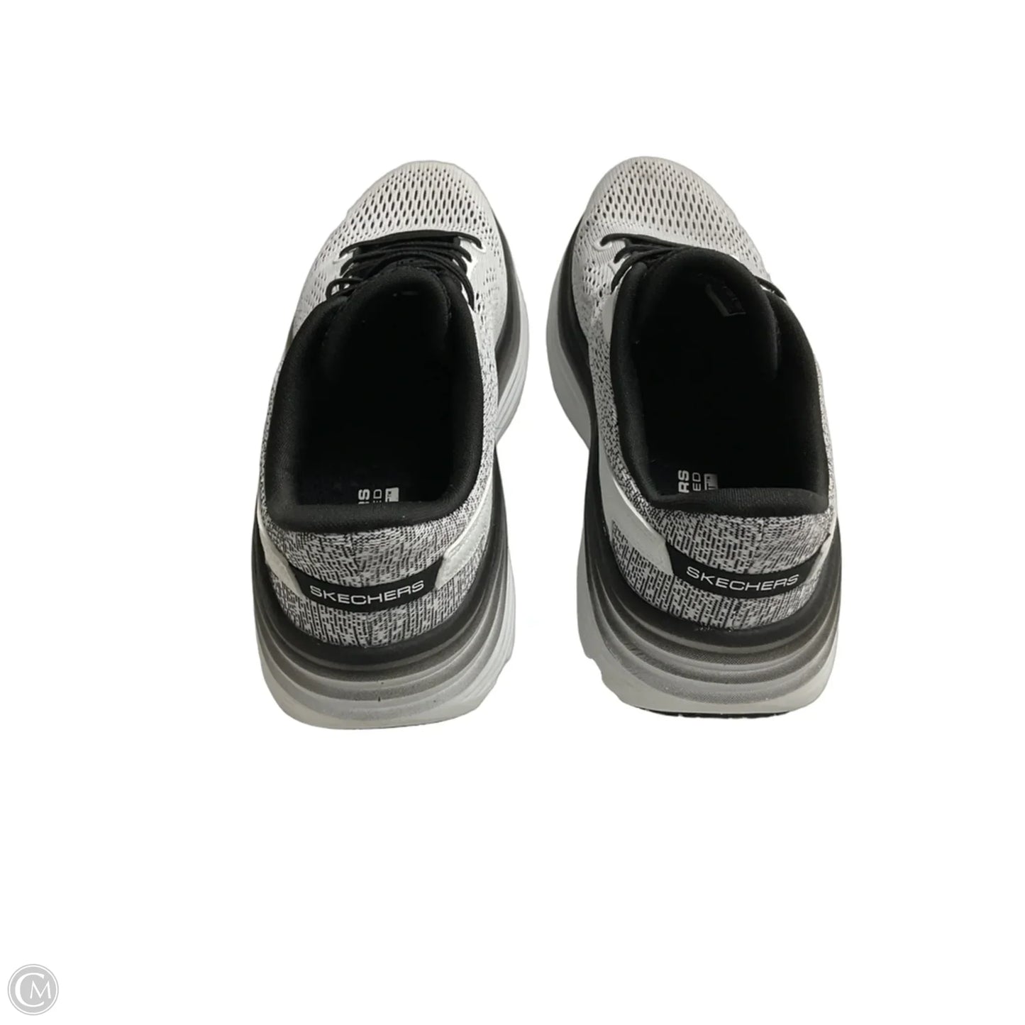 Shoes Athletic By Skechers In Black & White, Size: 7