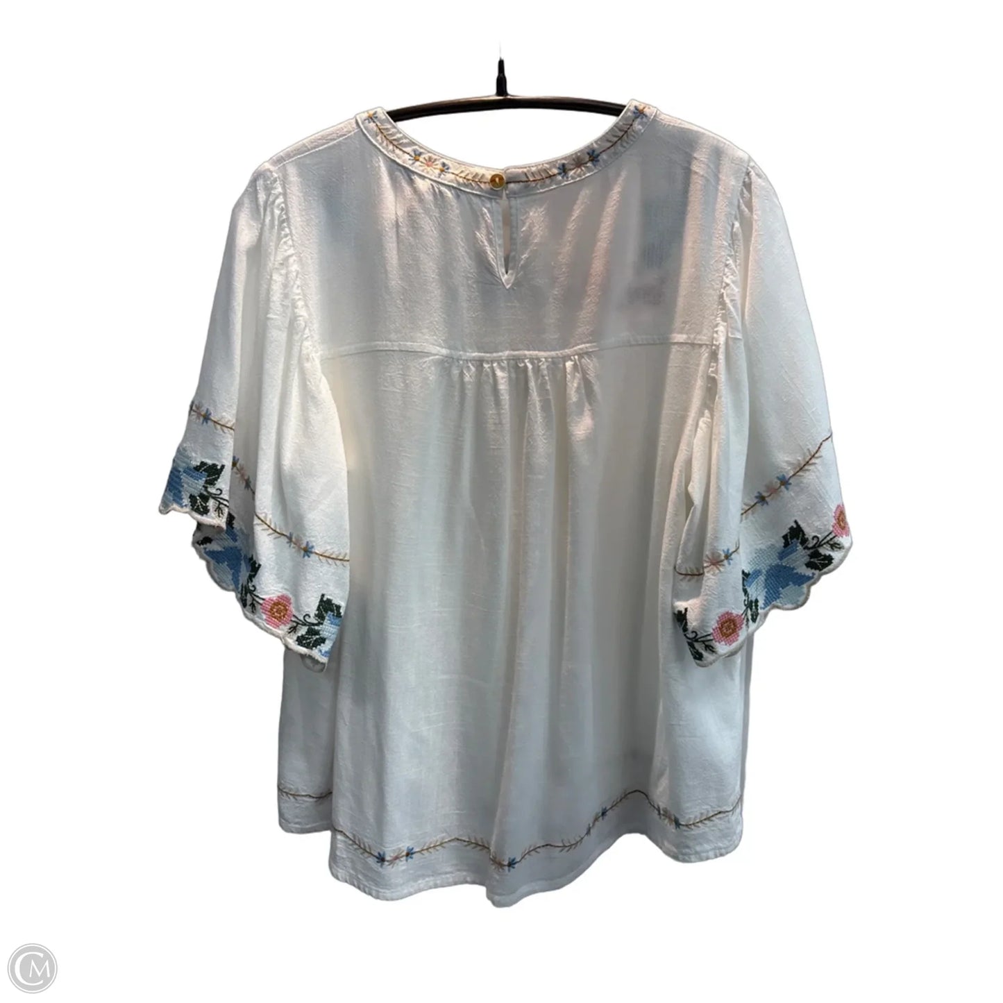 Top Short Sleeve By Solitaire In Floral Print, Size: Xl