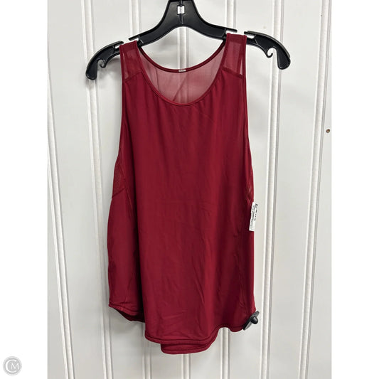 Athletic Tank Top By Lululemon In Red, Size: L