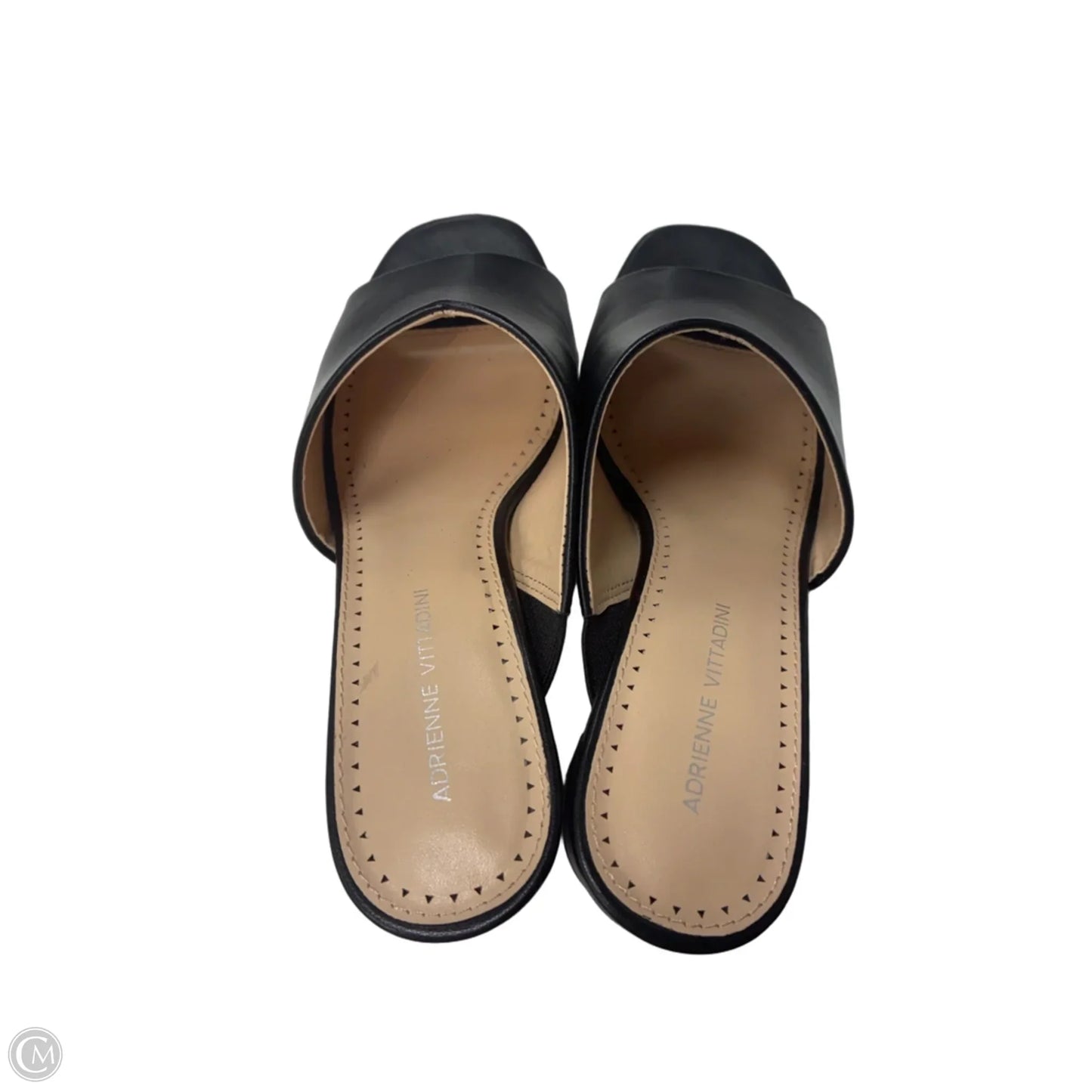 Sandals Heels Block By Adrienne Vittadini In Black, Size: 9.5