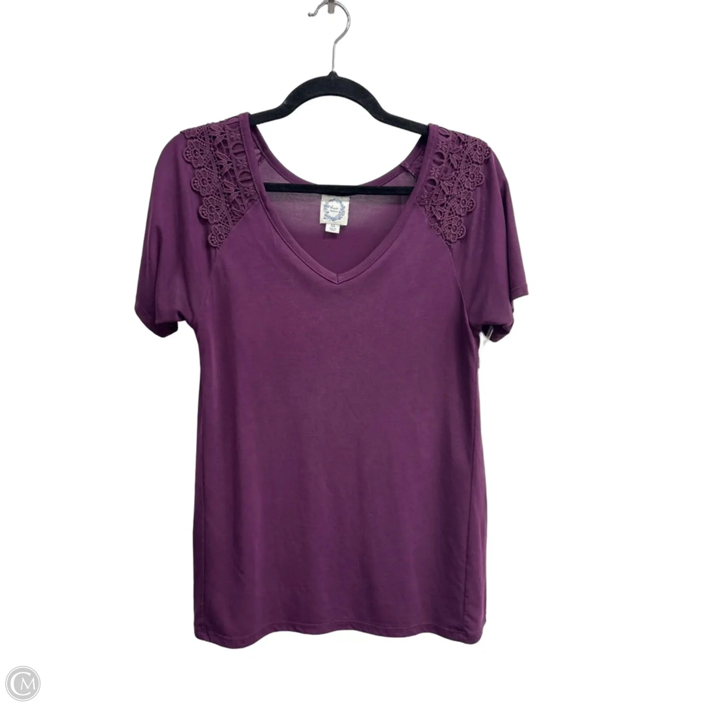 Top Short Sleeve By Blue Rain In Purple, Size: M