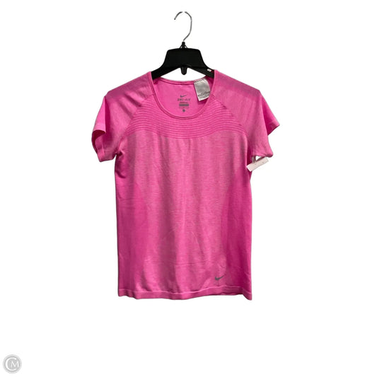 Athletic Top Short Sleeve By Nike Apparel In Pink, Size: L