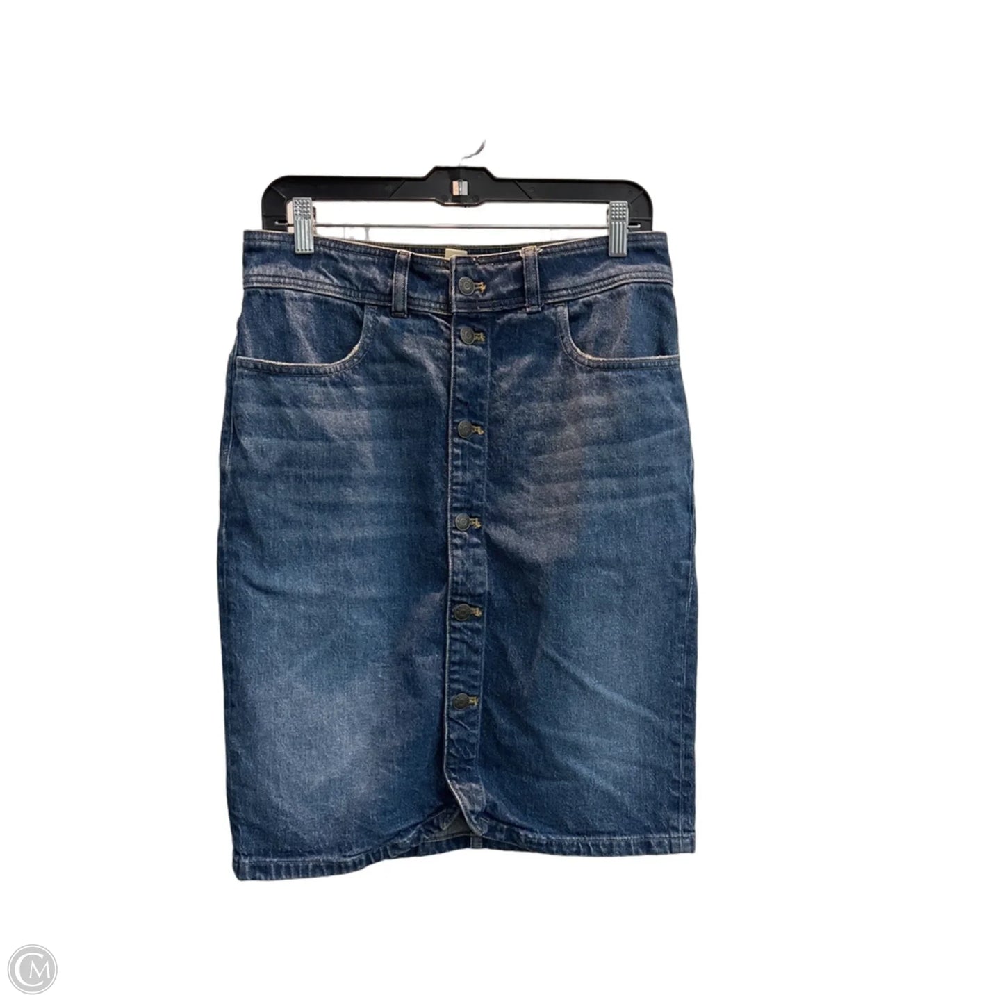 Skirt Midi By Madewell In Blue Denim, Size: 4