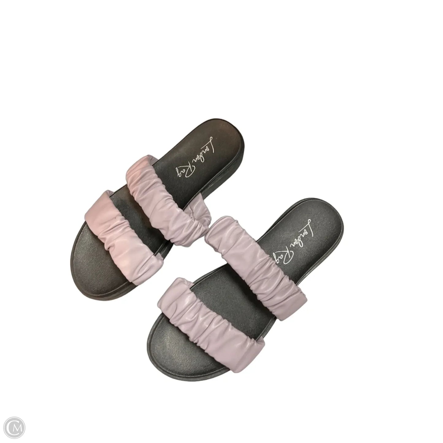 Sandals Flats By Clothes Mentor In Black & Purple, Size: 6