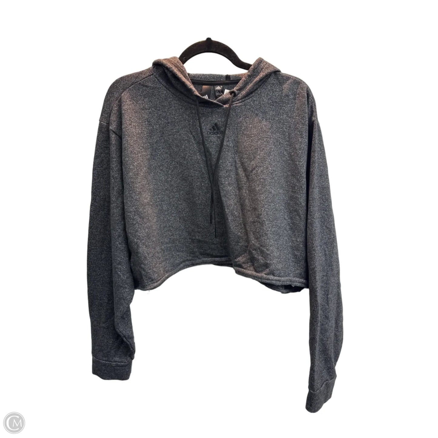 Sweatshirt Hoodie By Adidas In Grey, Size: Xl