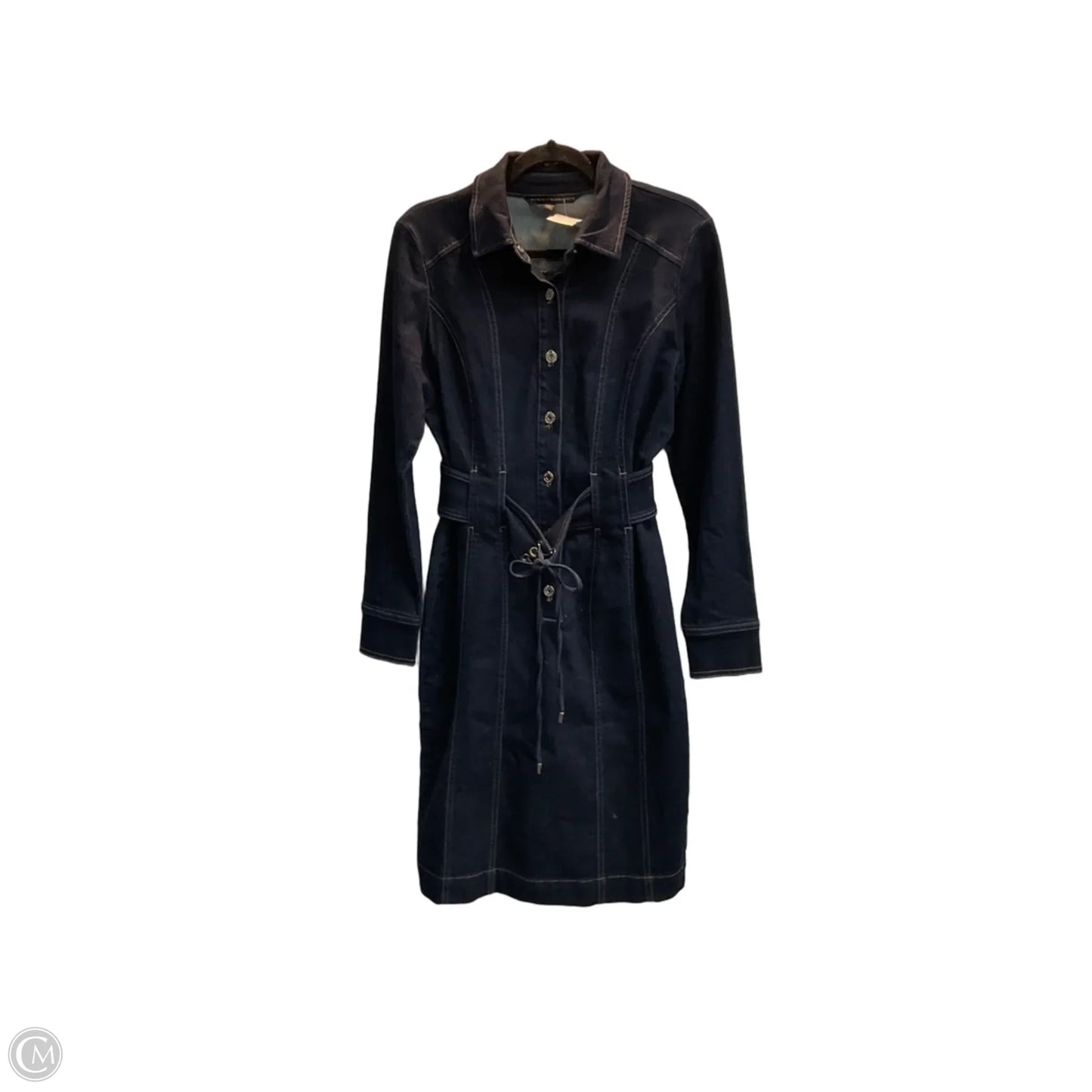 Dress Casual Midi By White House Black Market In Blue Denim, Size: S