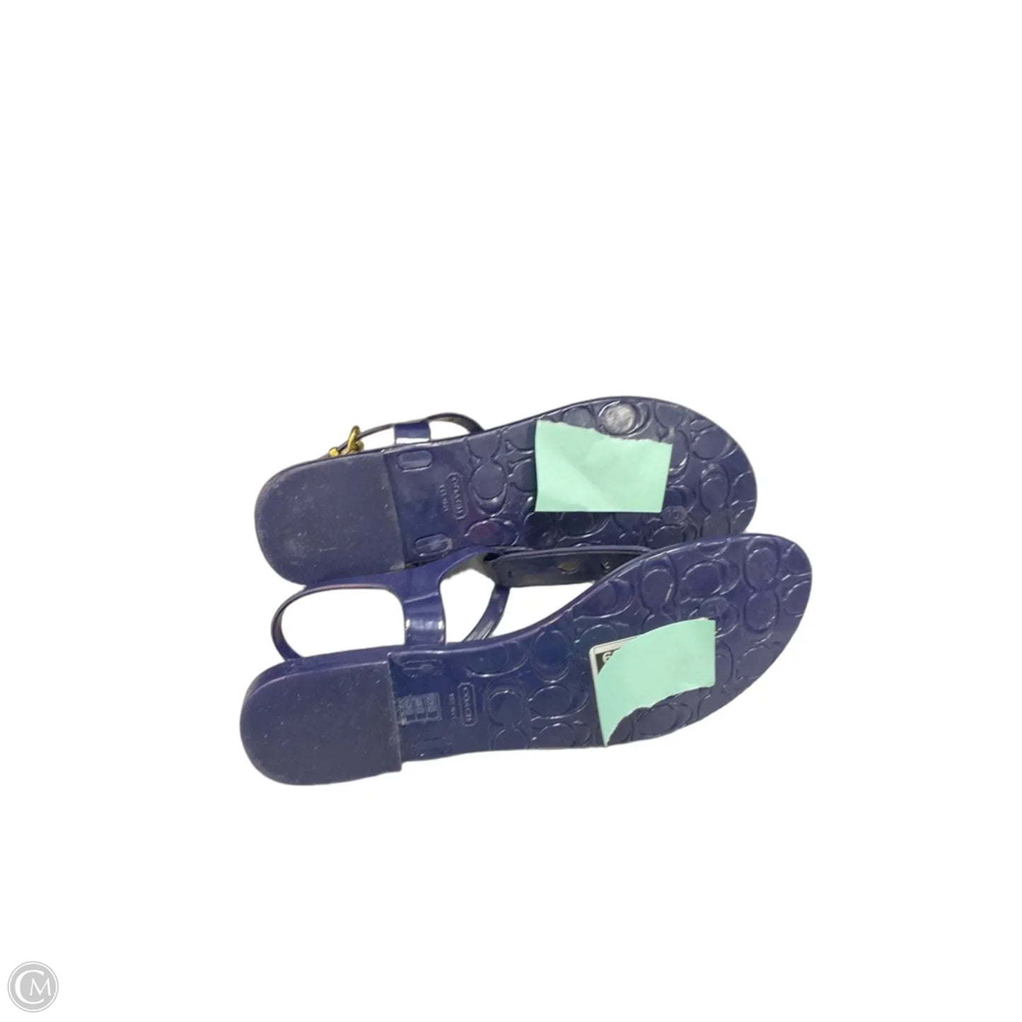 Sandals Designer By Coach In Navy, Size: 10