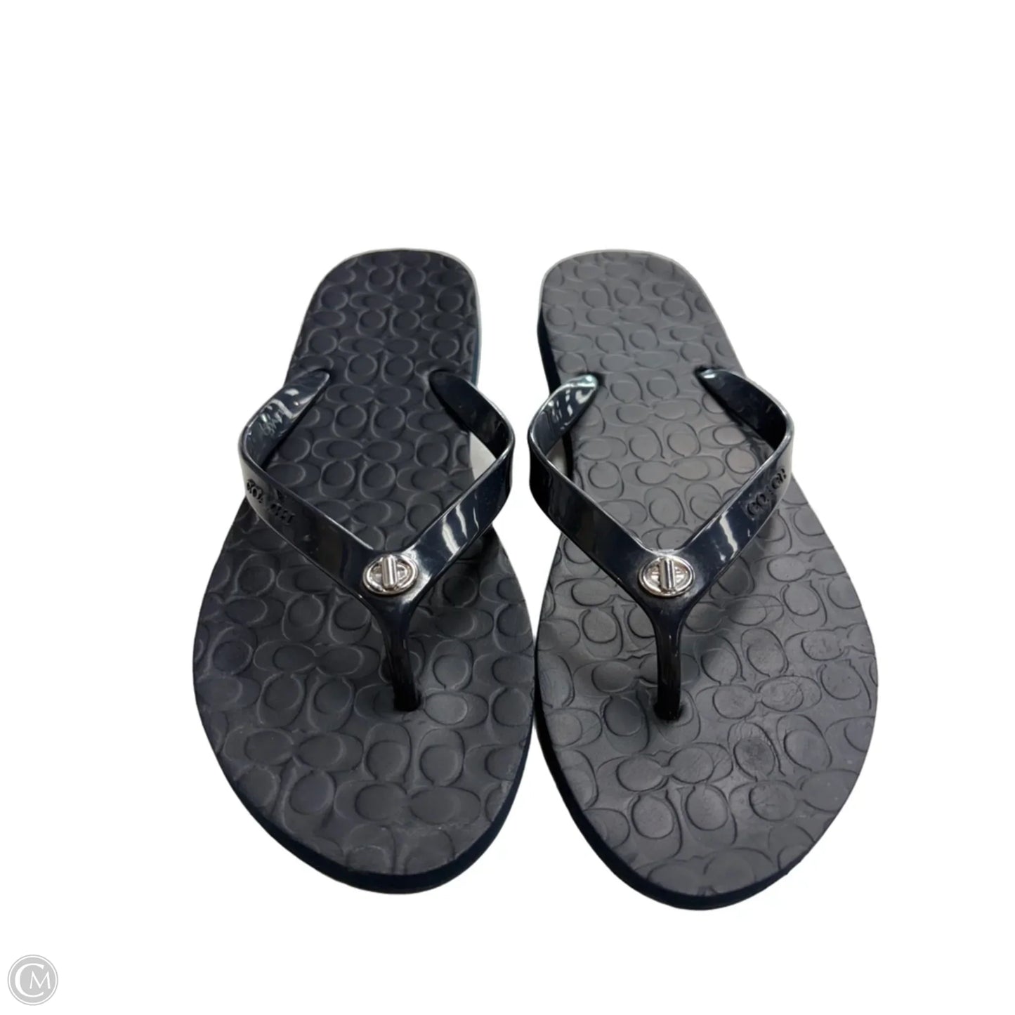 Sandals Designer By Coach In Navy, Size: 10