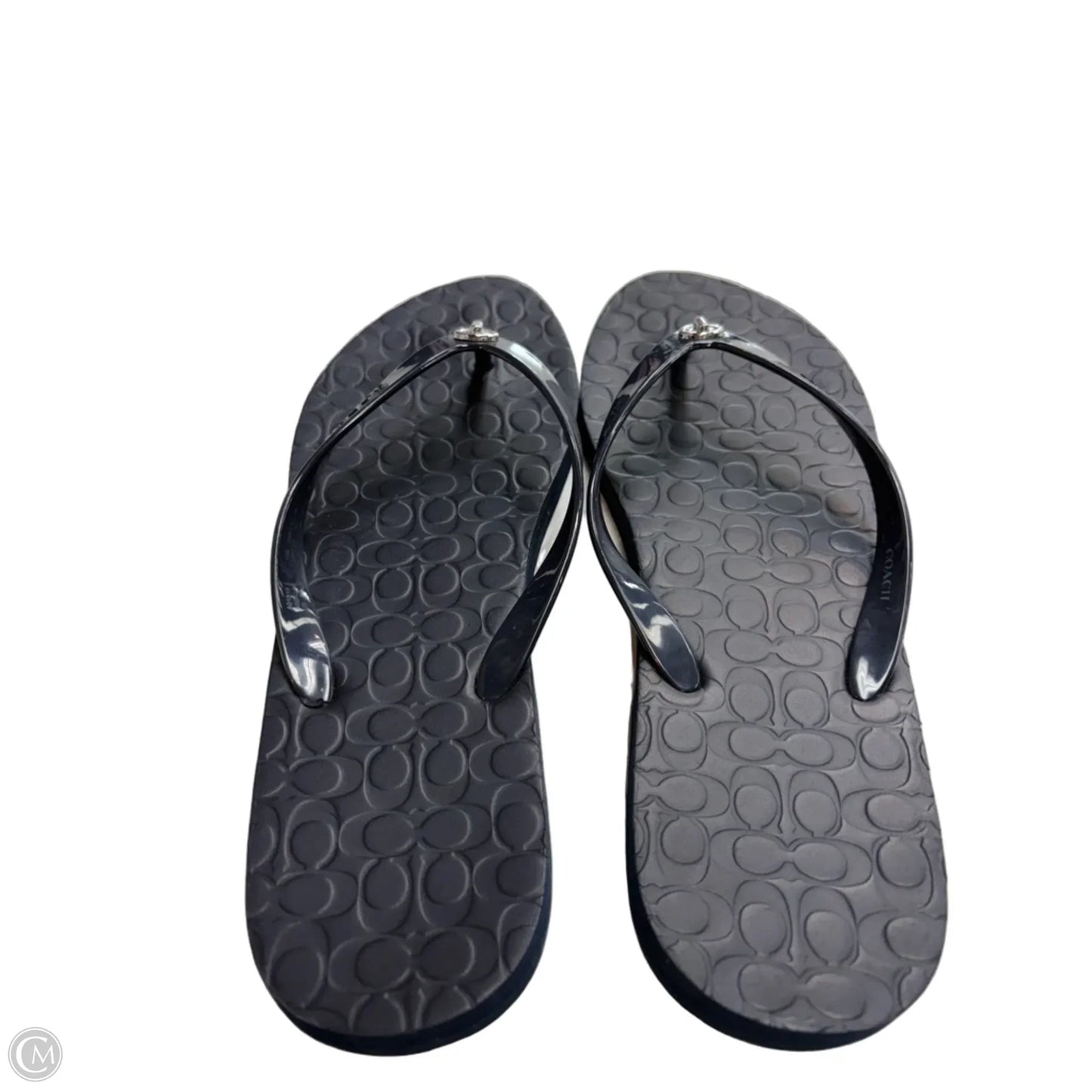 Sandals Designer By Coach In Navy, Size: 10