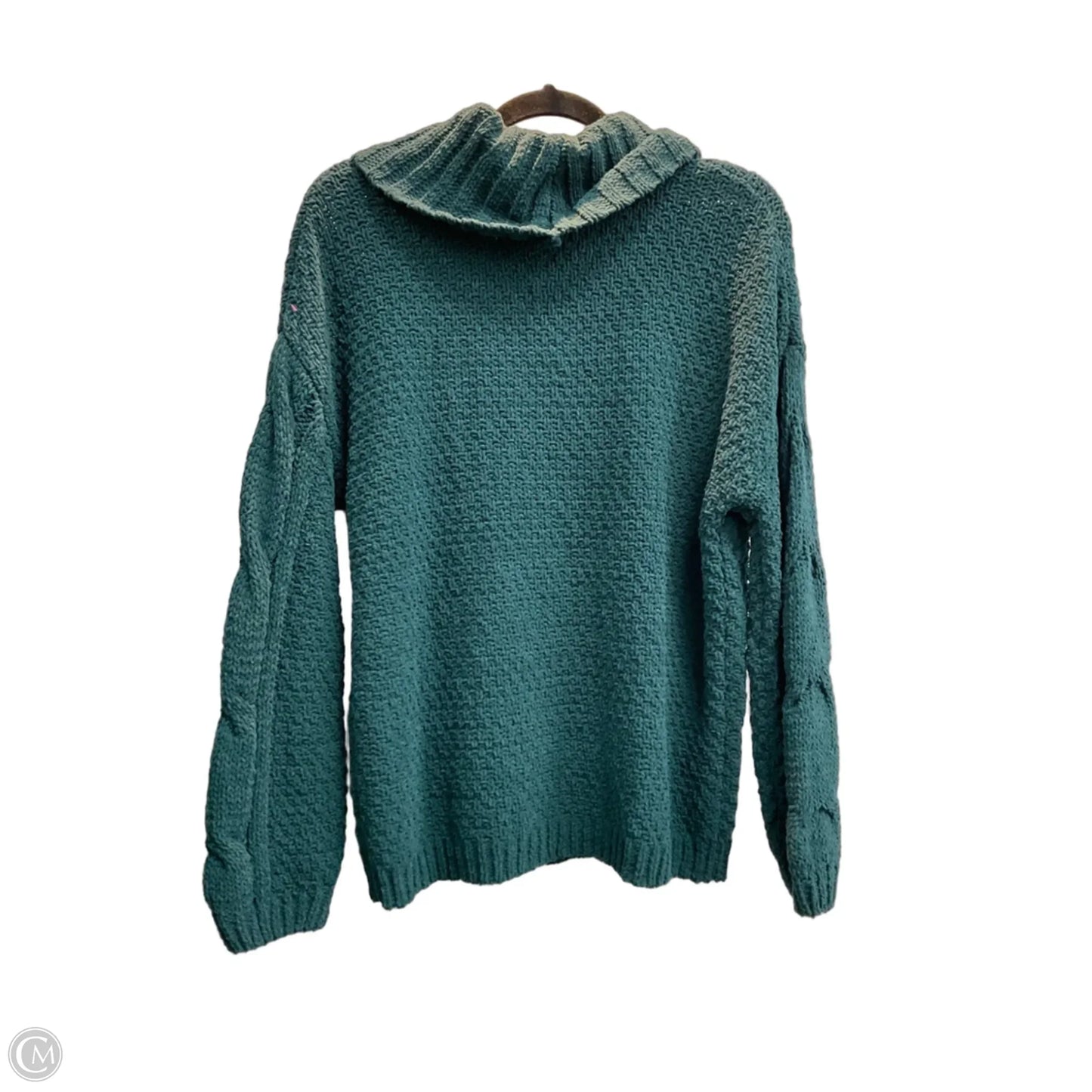 Sweater By Seven 7 In Green, Size: S
