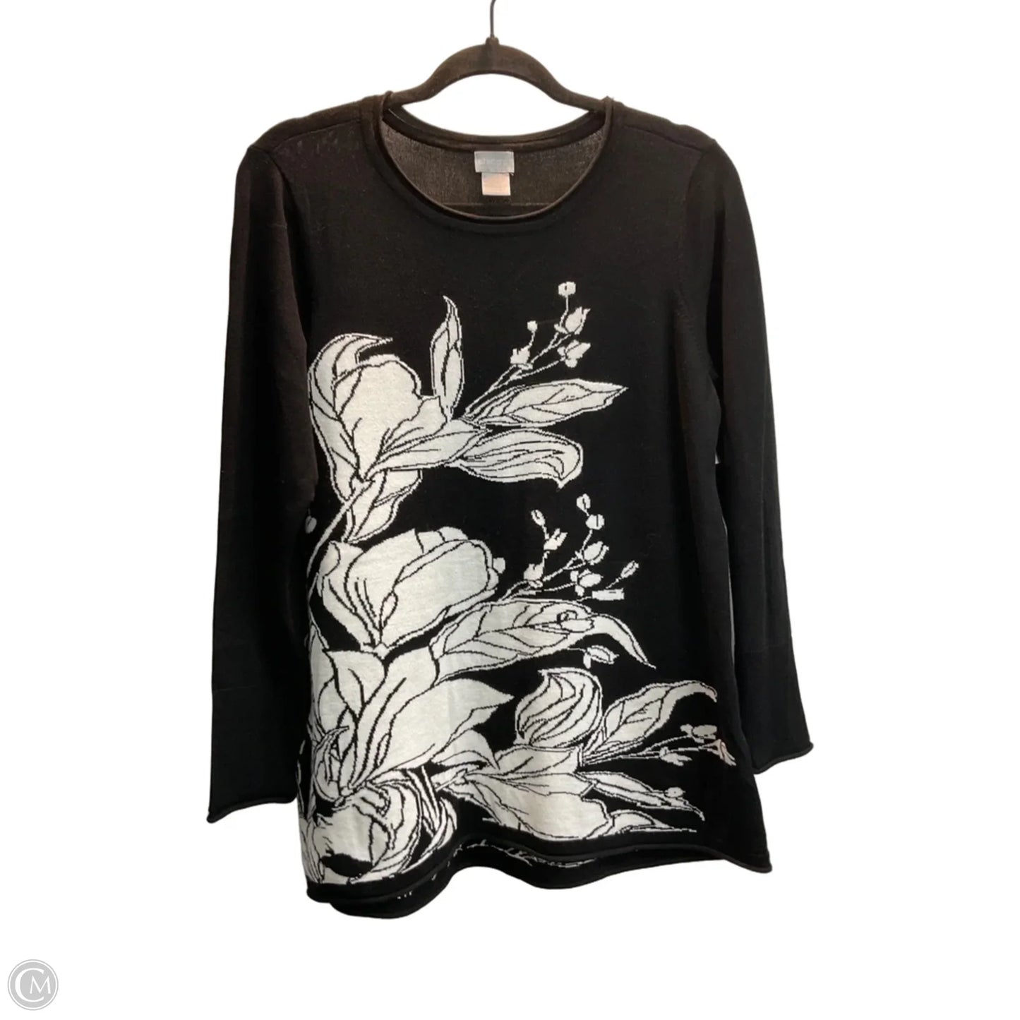 Top Long Sleeve By Chicos In Floral Print, Size: M