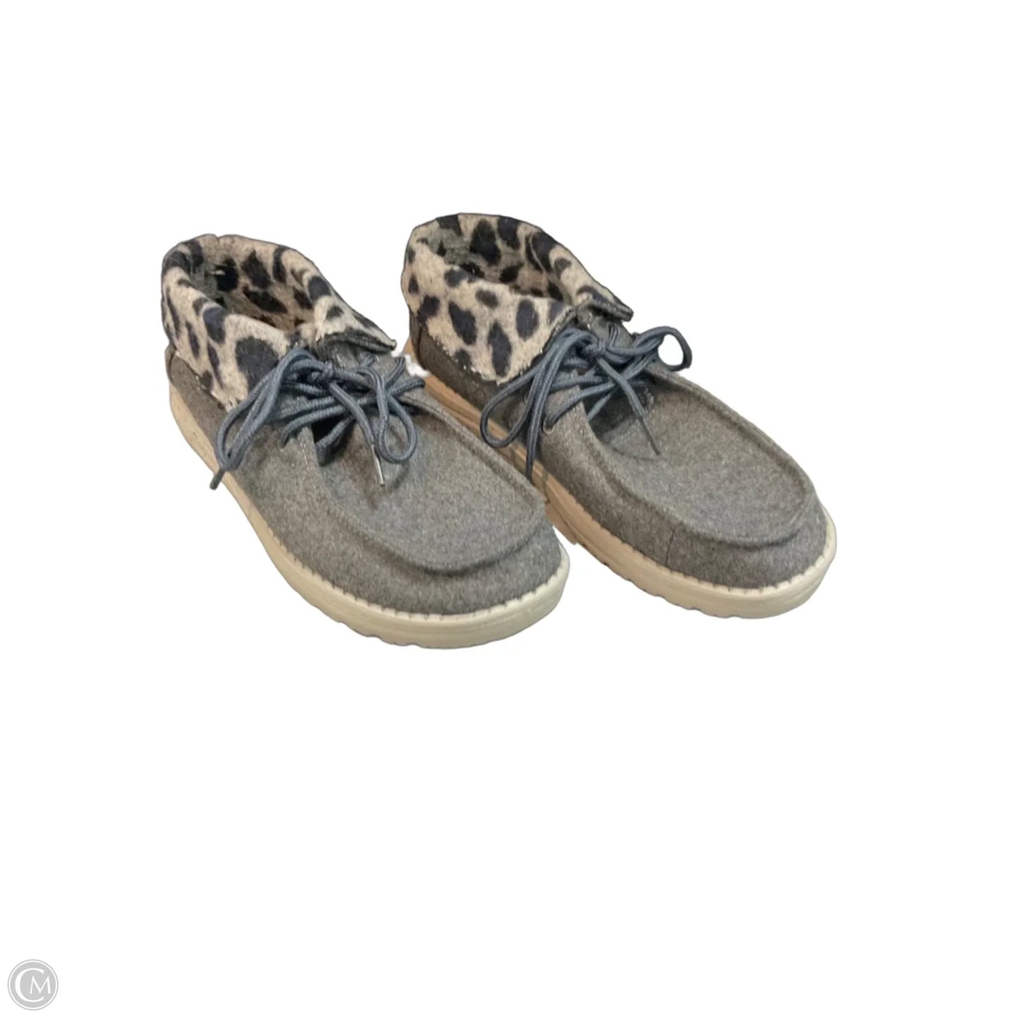 Shoes Flats By Hey Dude In Grey, Size: 8