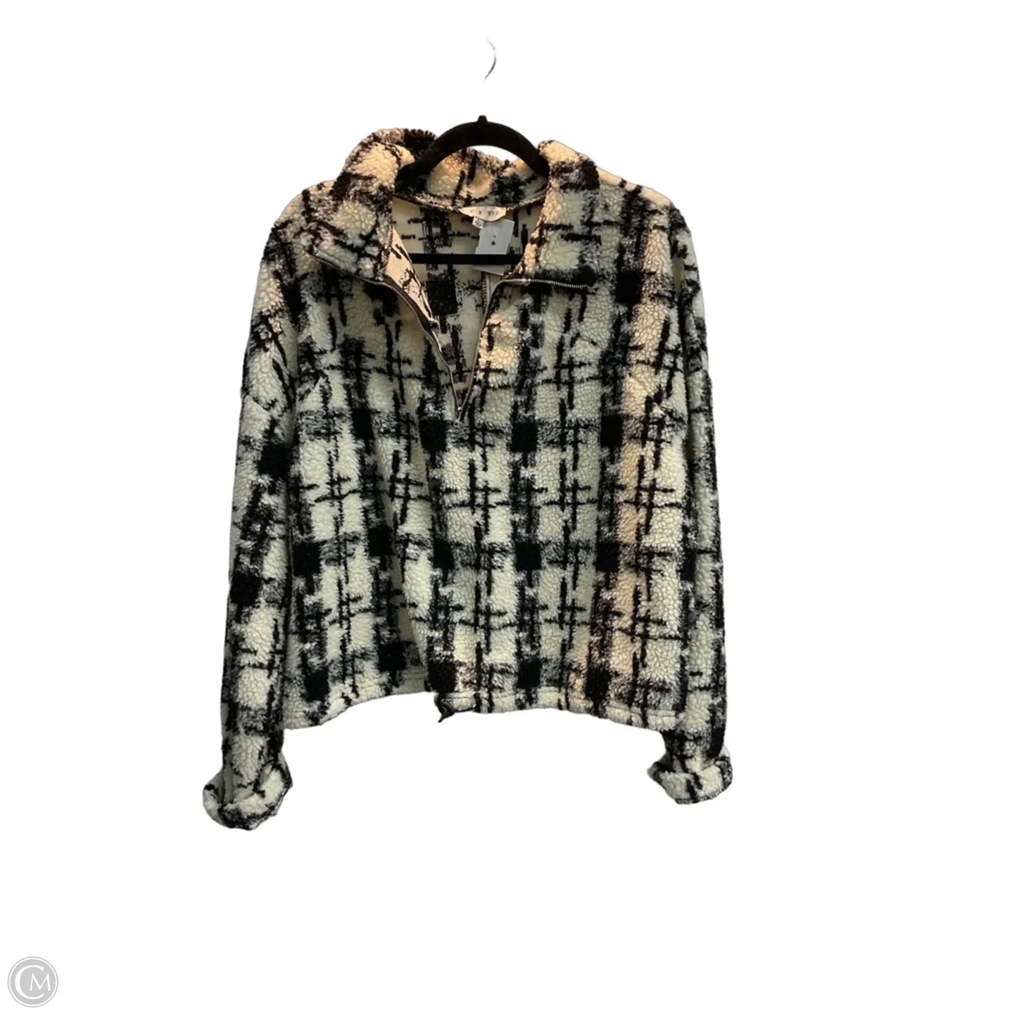 Jacket Fleece By Hyfve In Black & Cream, Size: L