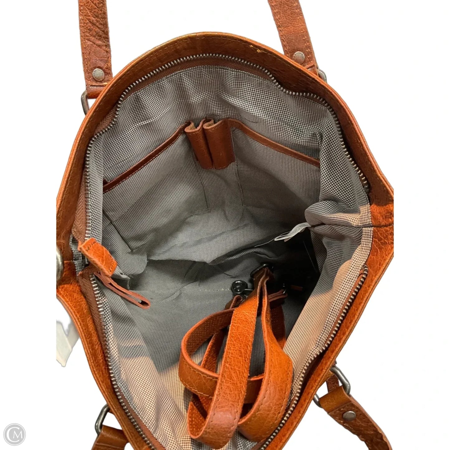 Handbag Leather By Cma, Size: Medium