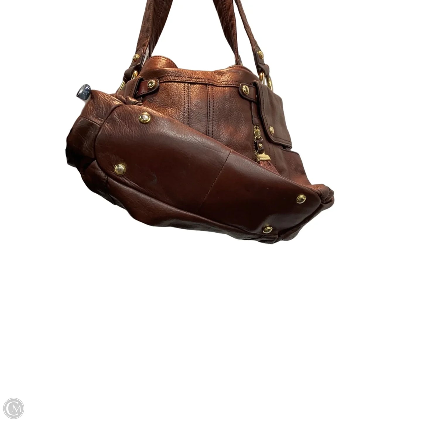 Handbag Leather By B. Makowsky, Size: Medium