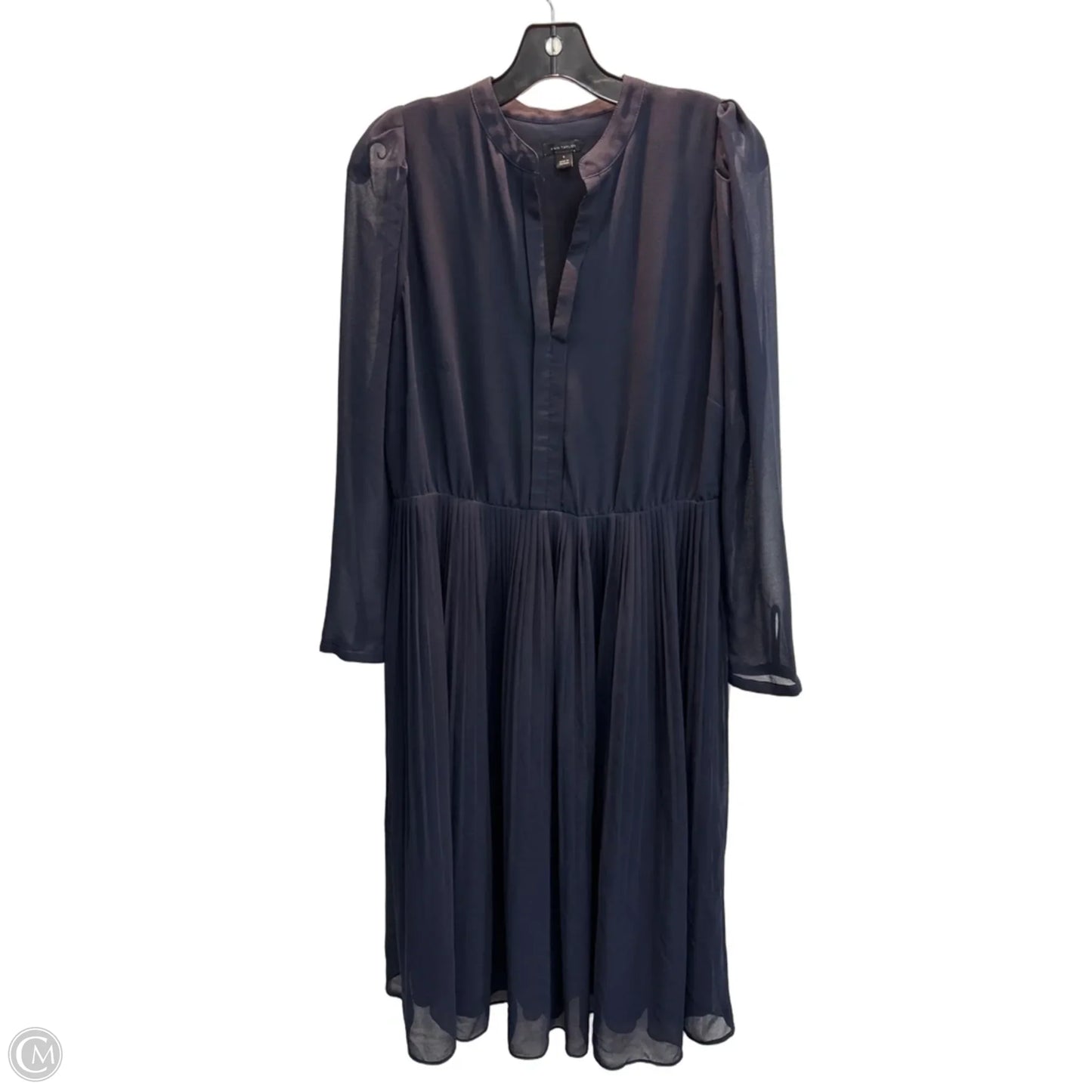 Dress Party Midi By Ann Taylor In Navy, Size: M