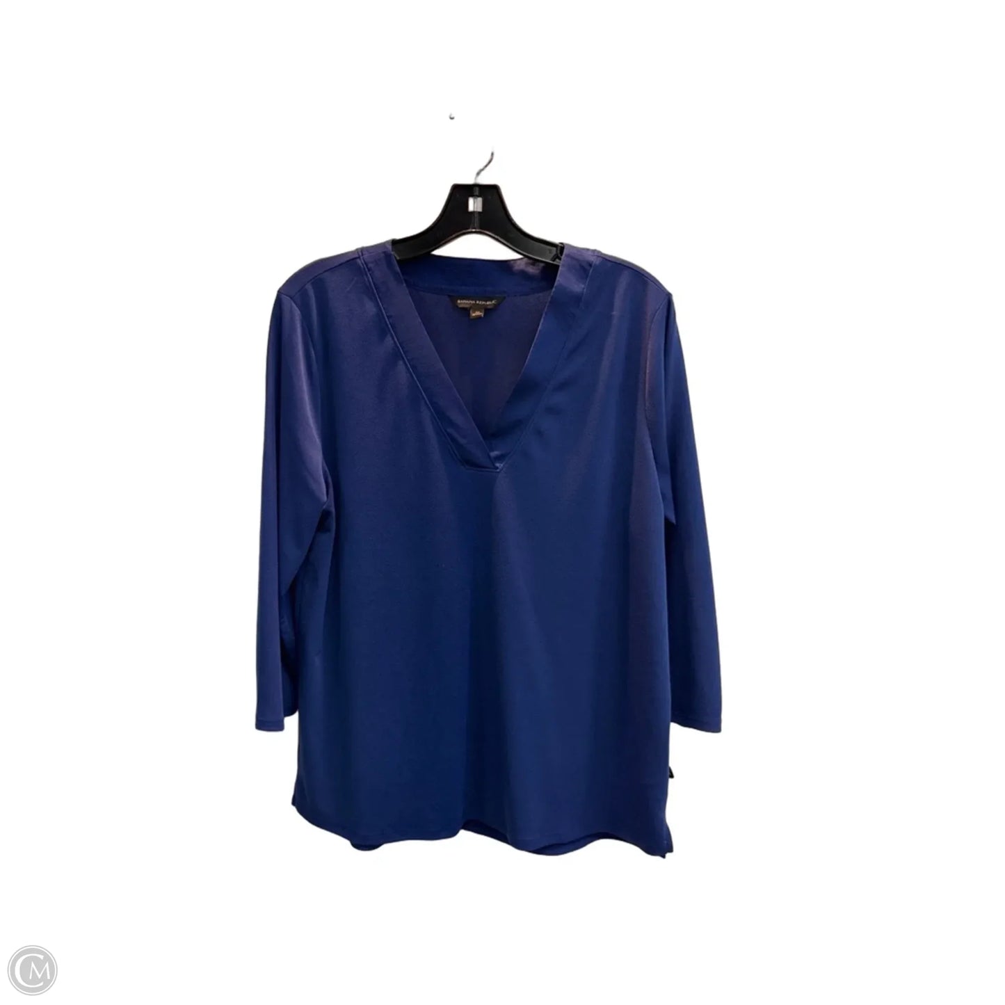 Top Long Sleeve By Banana Republic In Blue, Size: M
