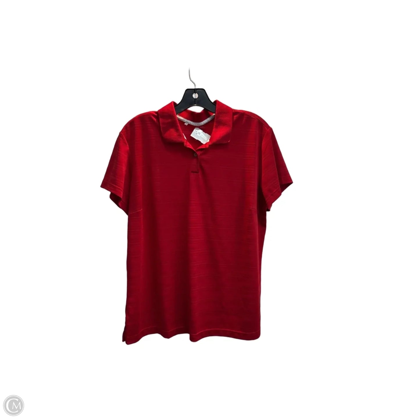 Athletic Top Short Sleeve By Adidas In Red, Size: Xl