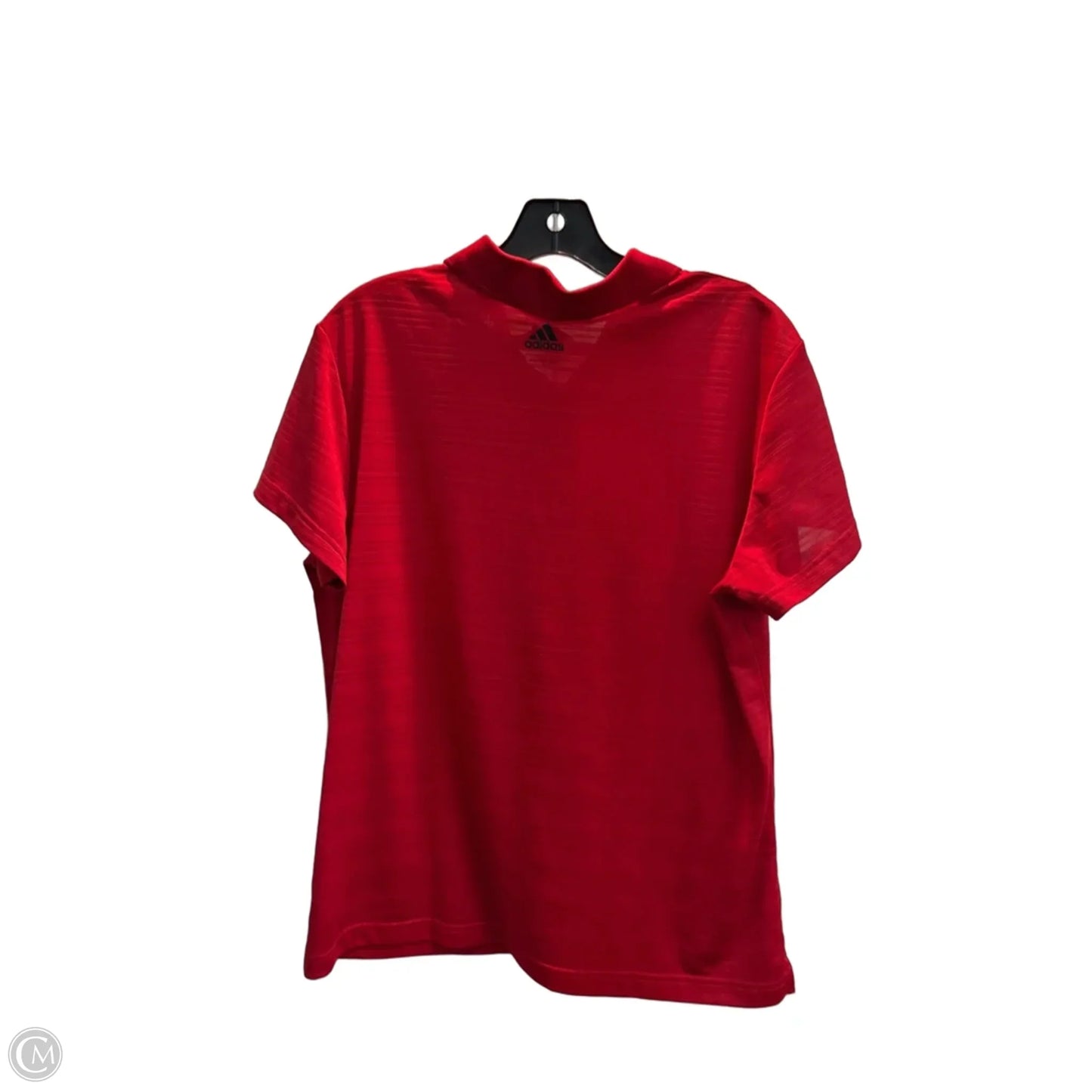 Athletic Top Short Sleeve By Adidas In Red, Size: Xl