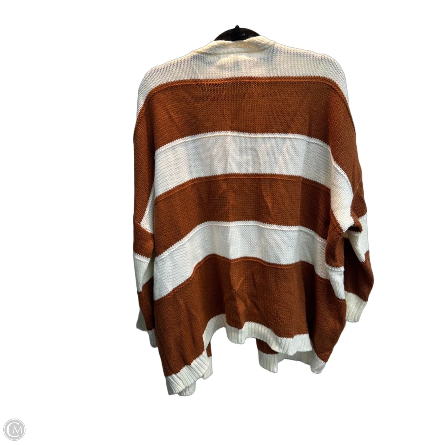 Cardigan By Vine & Love In Striped Pattern, Size: 2x