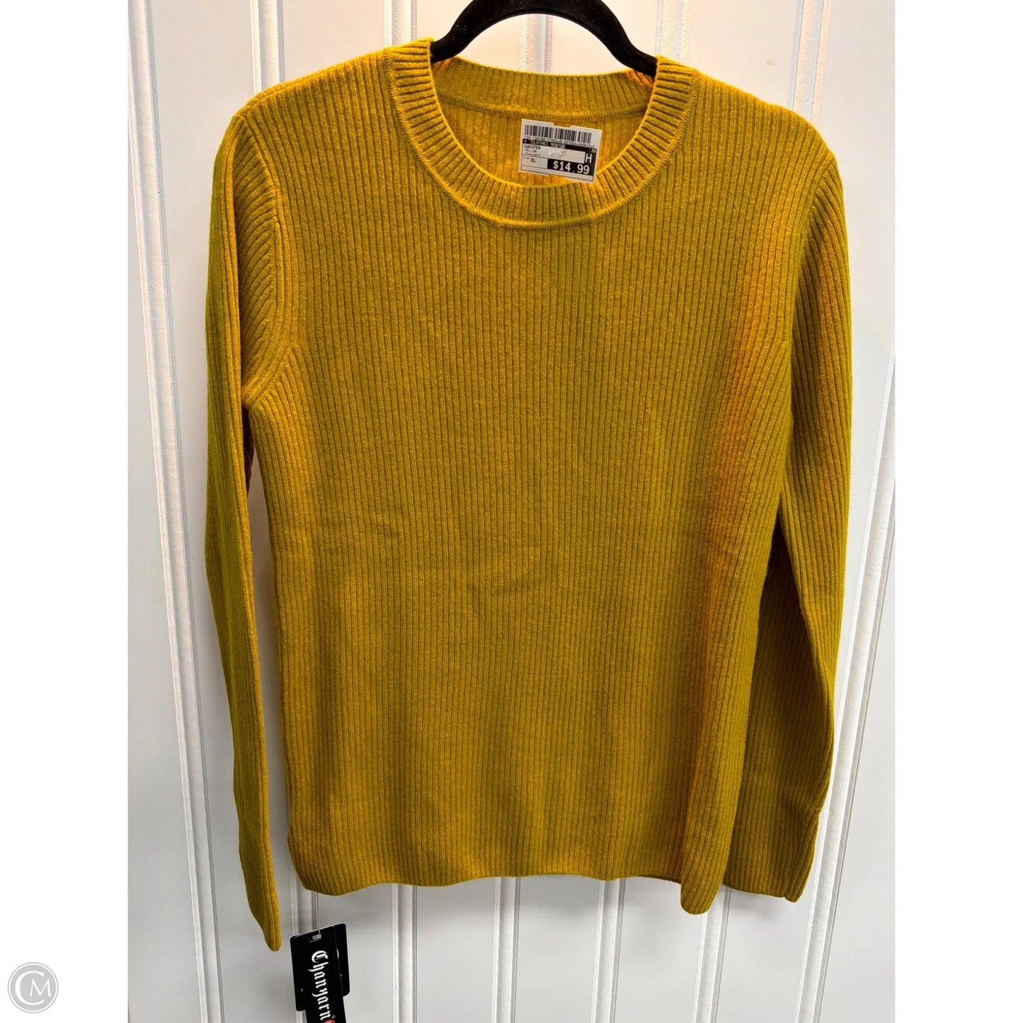 Sweater By Clothes Mentor In Yellow, Size: Xl