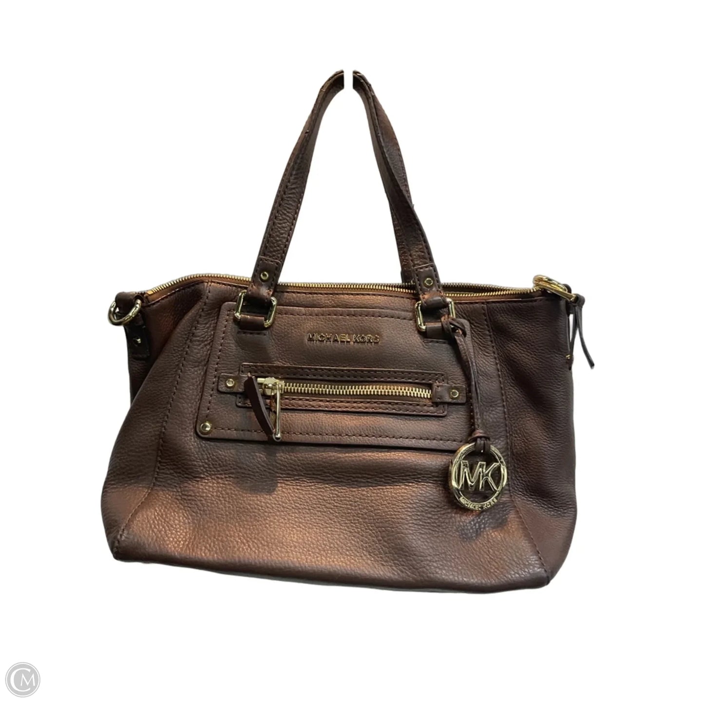 Handbag Leather By Michael By Michael Kors, Size: Medium