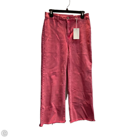 Jeans Wide Leg By Zenana In Pink, Size: 8