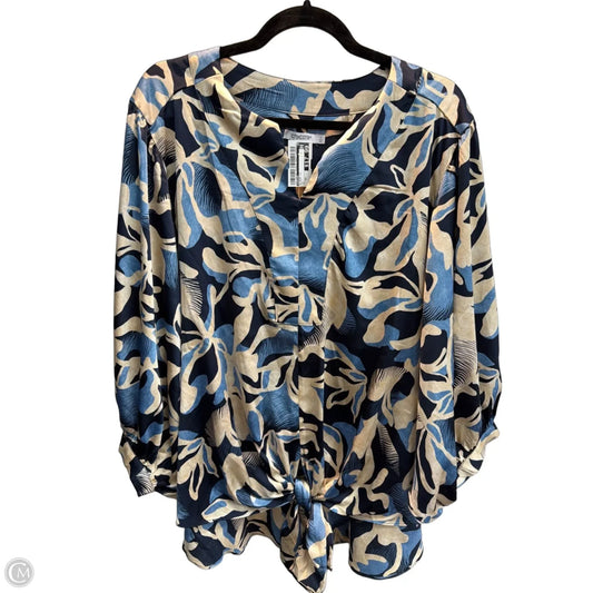 Blouse Long Sleeve By Chicos In Multi-colored, Size: 2x