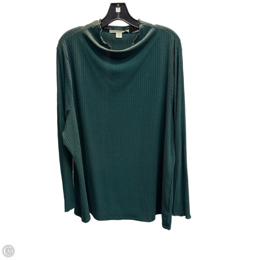 Top Long Sleeve Basic By Clothes Mentor In Green, Size: 3x