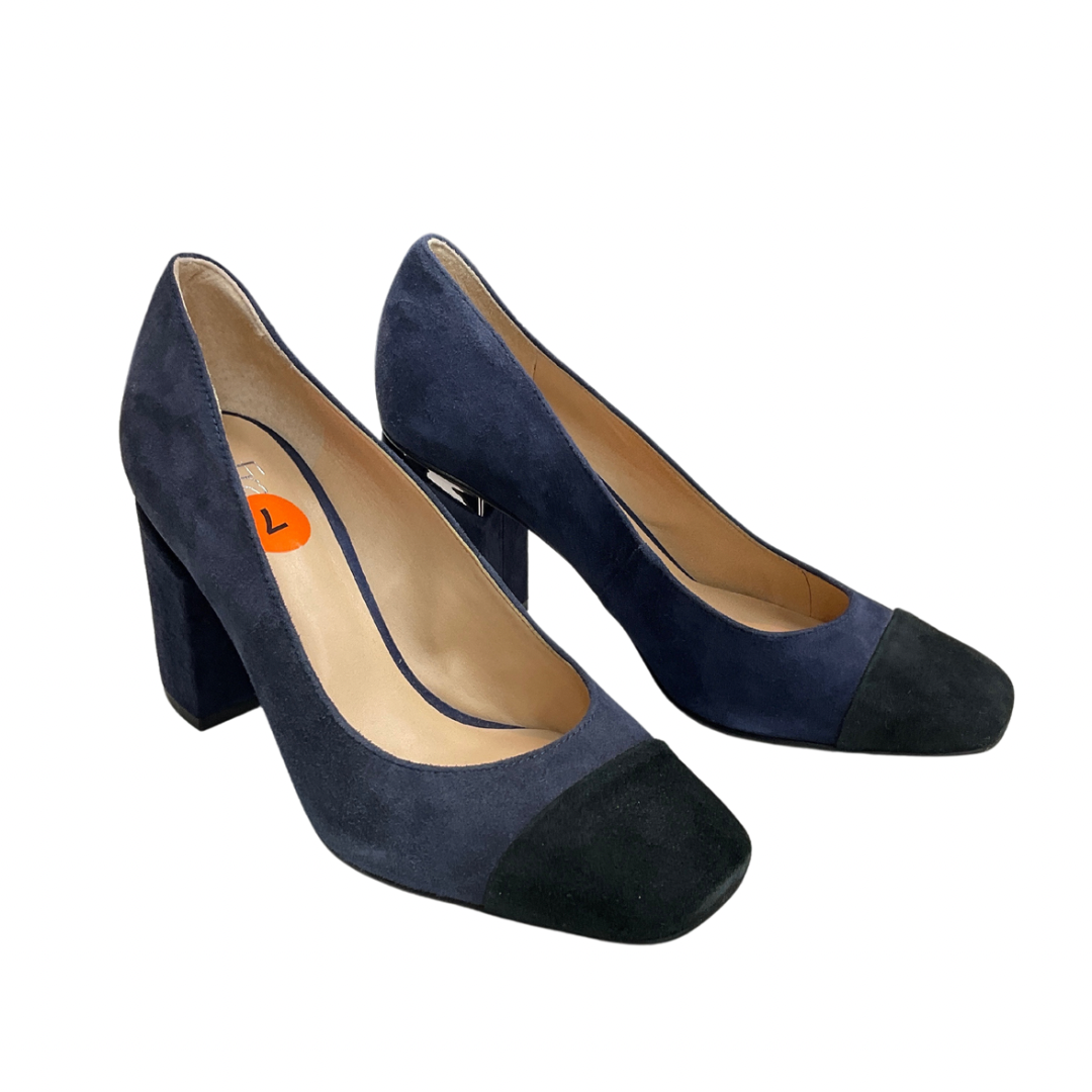 Shoes Heels Block By Franco Sarto In Blue, Size: 7