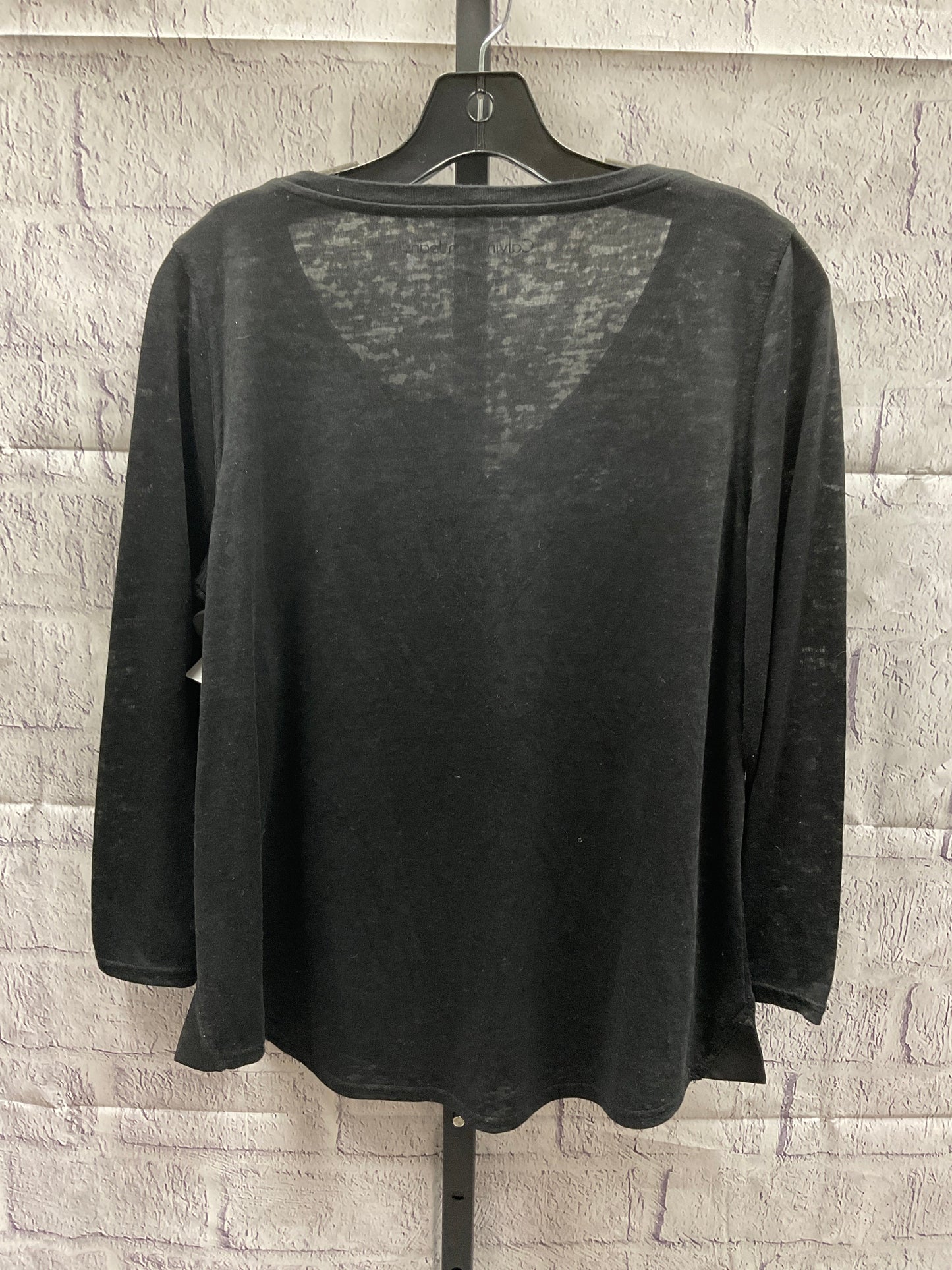 Top Long Sleeve By Calvin Klein  Size: L