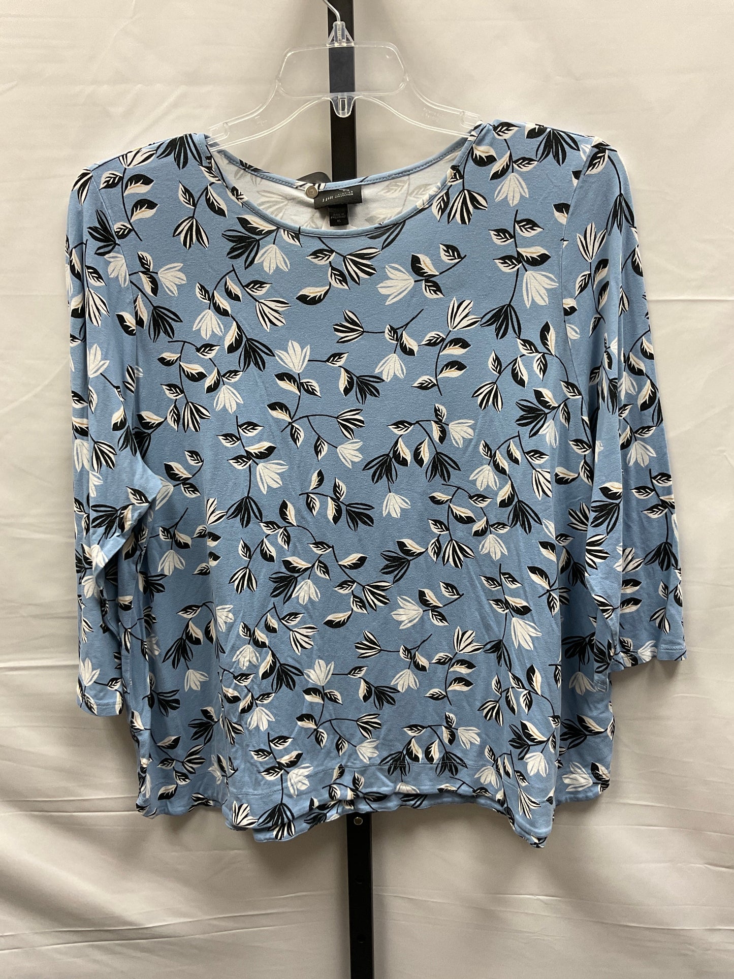 Black & Blue Top Long Sleeve J. Jill, Size Xl