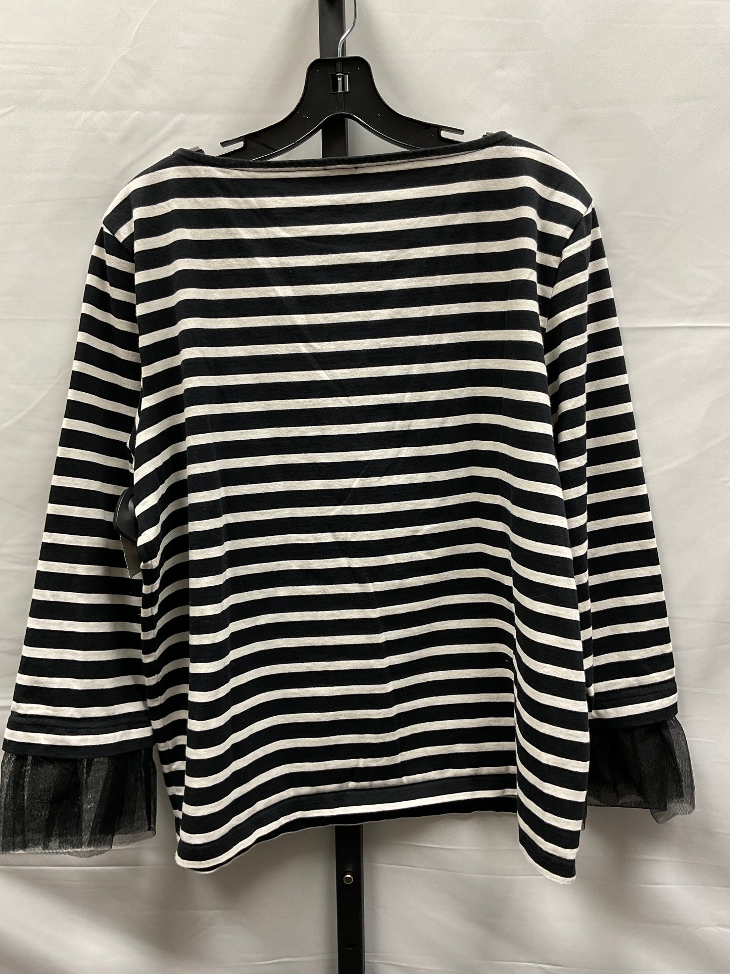 Black & White Top Long Sleeve J. Crew, Size Xl