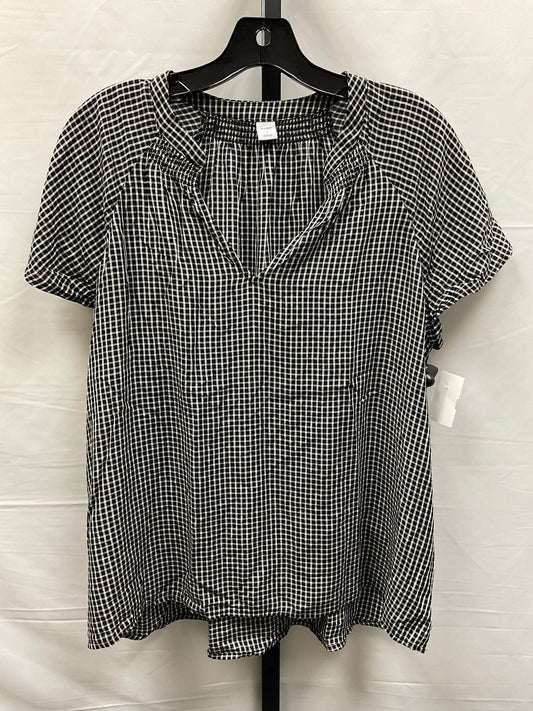 Black & White Top Short Sleeve Old Navy, Size L